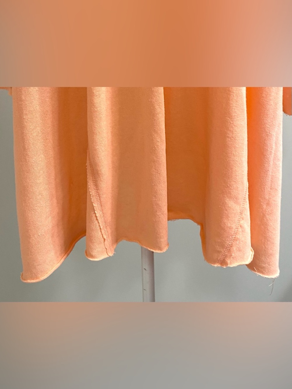 Easel Womens L Solid Orange Hooded Top Boho Summer Beach Lightweight Cottagecore - Picture 6 of 14